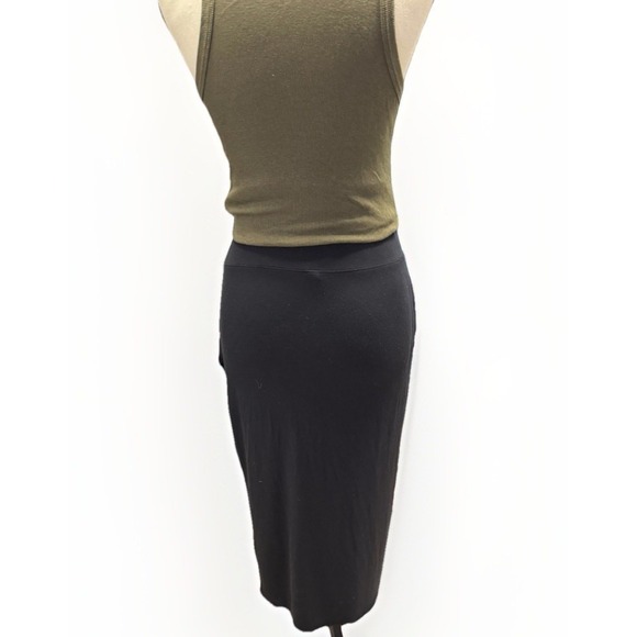 Athleta Release Midi Skirt Black Draped Wrap Athleisure Travel Womens Small - Picture 4 of 10